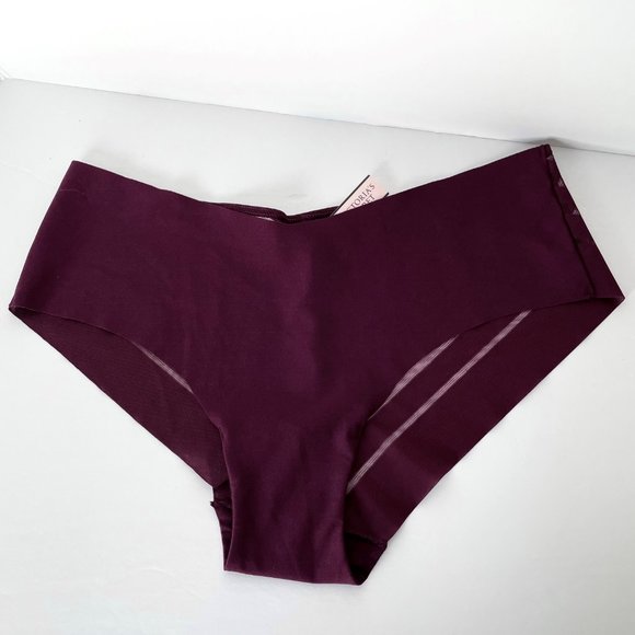 Victoria's Secret No Show Sheer Chevron Back Hiphugger Panties Maroon/Purple M - Picture 3 of 7